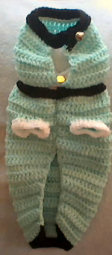 White/Mint/Black Dog Sweater